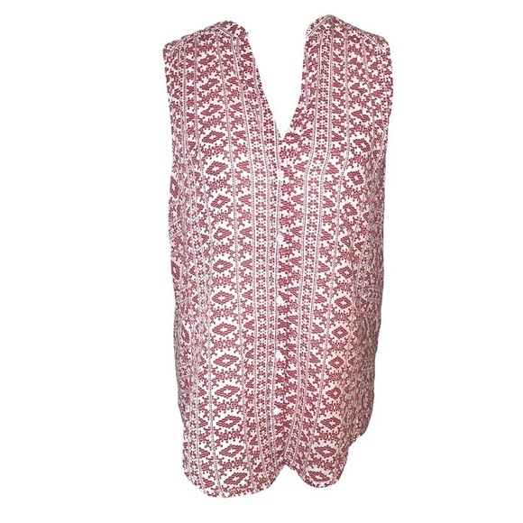 Paige Bonnie Top in Sadie Print Red White Small - Picture 1 of 5